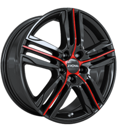 R57 MCR_JET BLACK-RED SPOKE